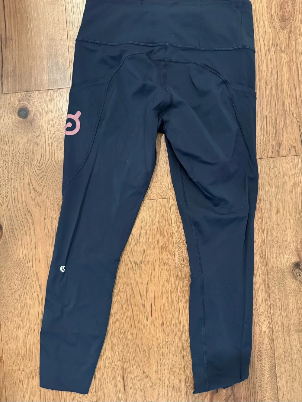 Peloton Lululemon Navy High-Rise Active Leggings with Side Pockets